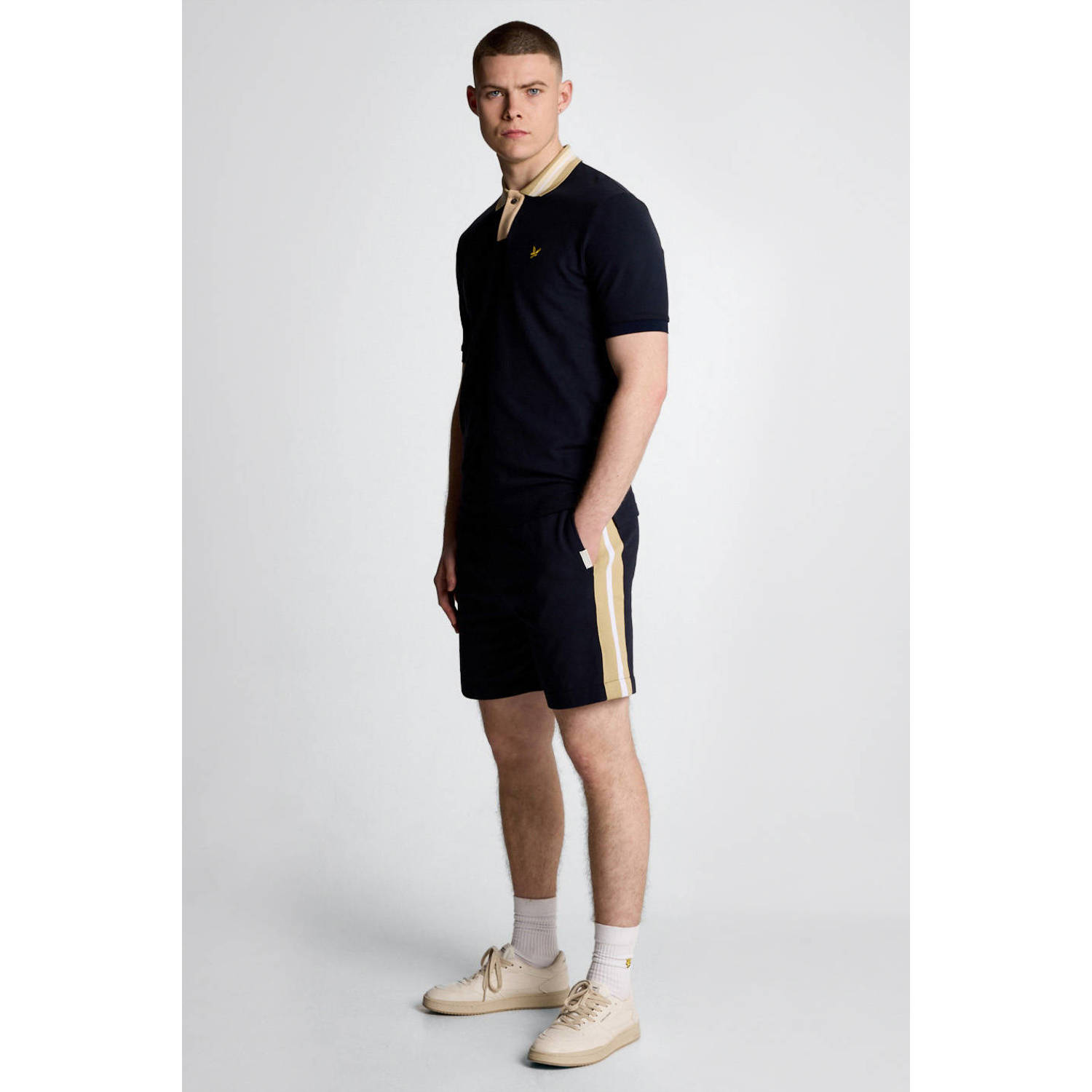 Lyle & Scott regular sweatshort donkerblauw