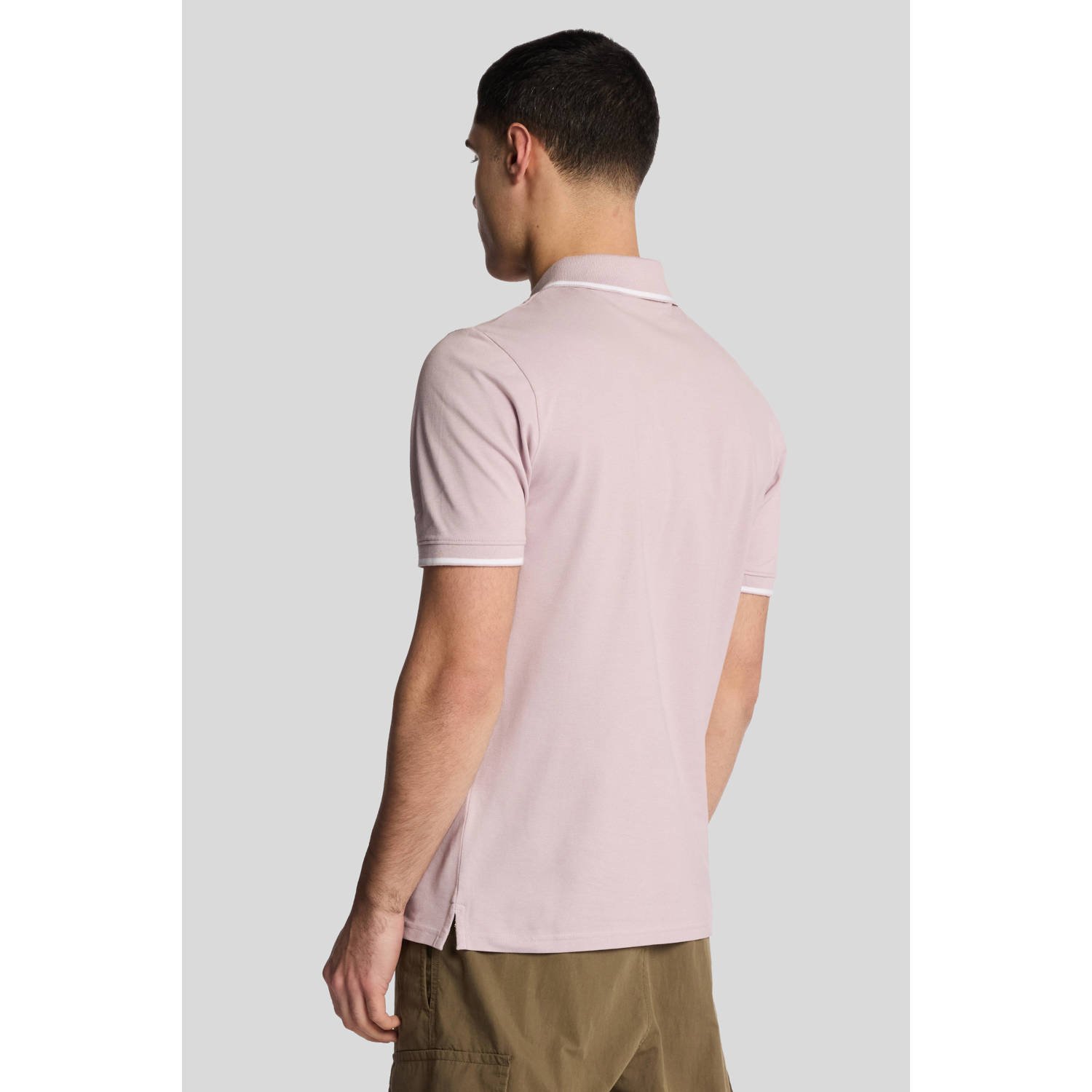 Lyle & Scott regular polo lichtroze