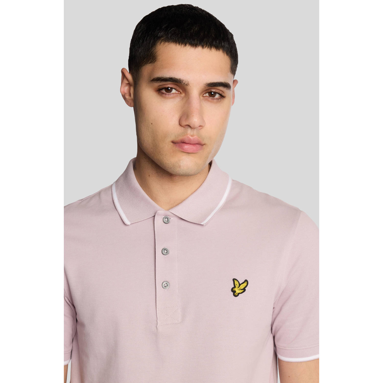 Lyle & Scott regular polo lichtroze