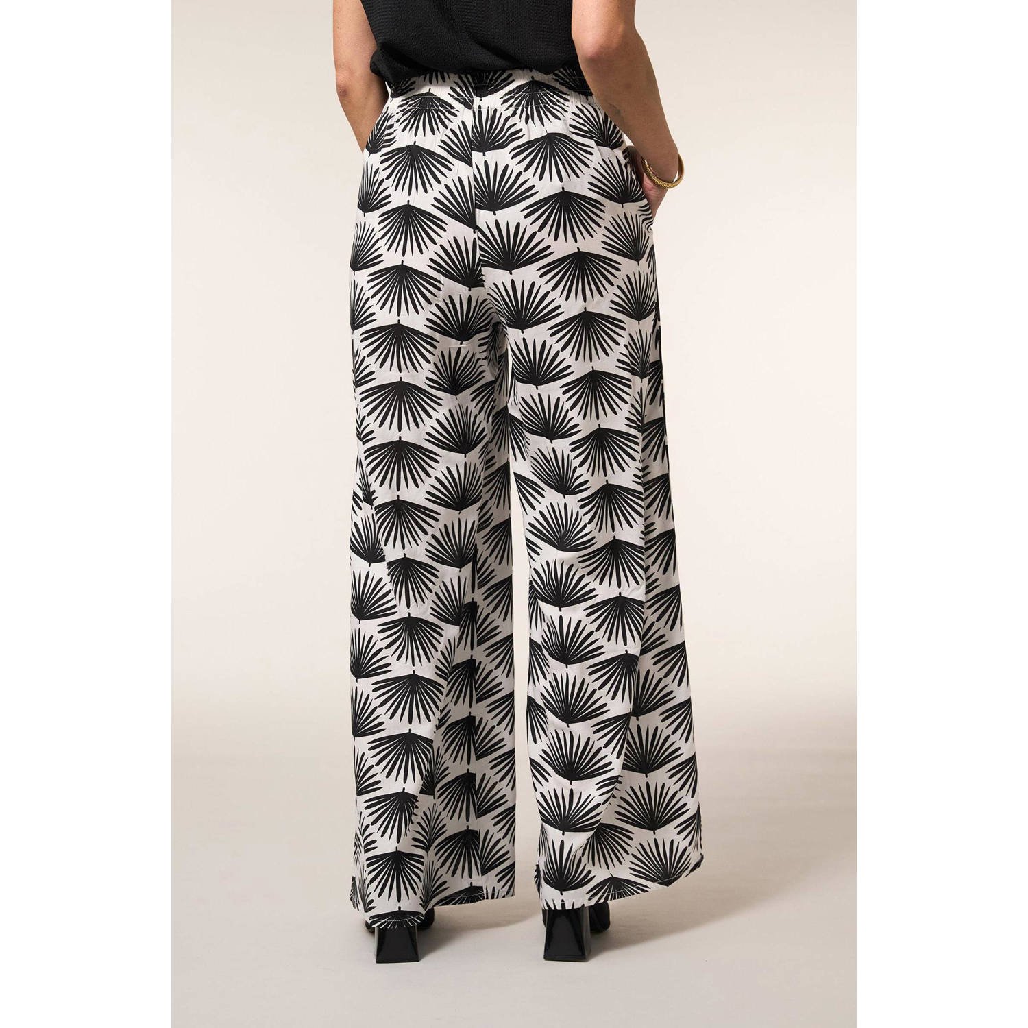 Miss Etam wide leg high waist broek wit