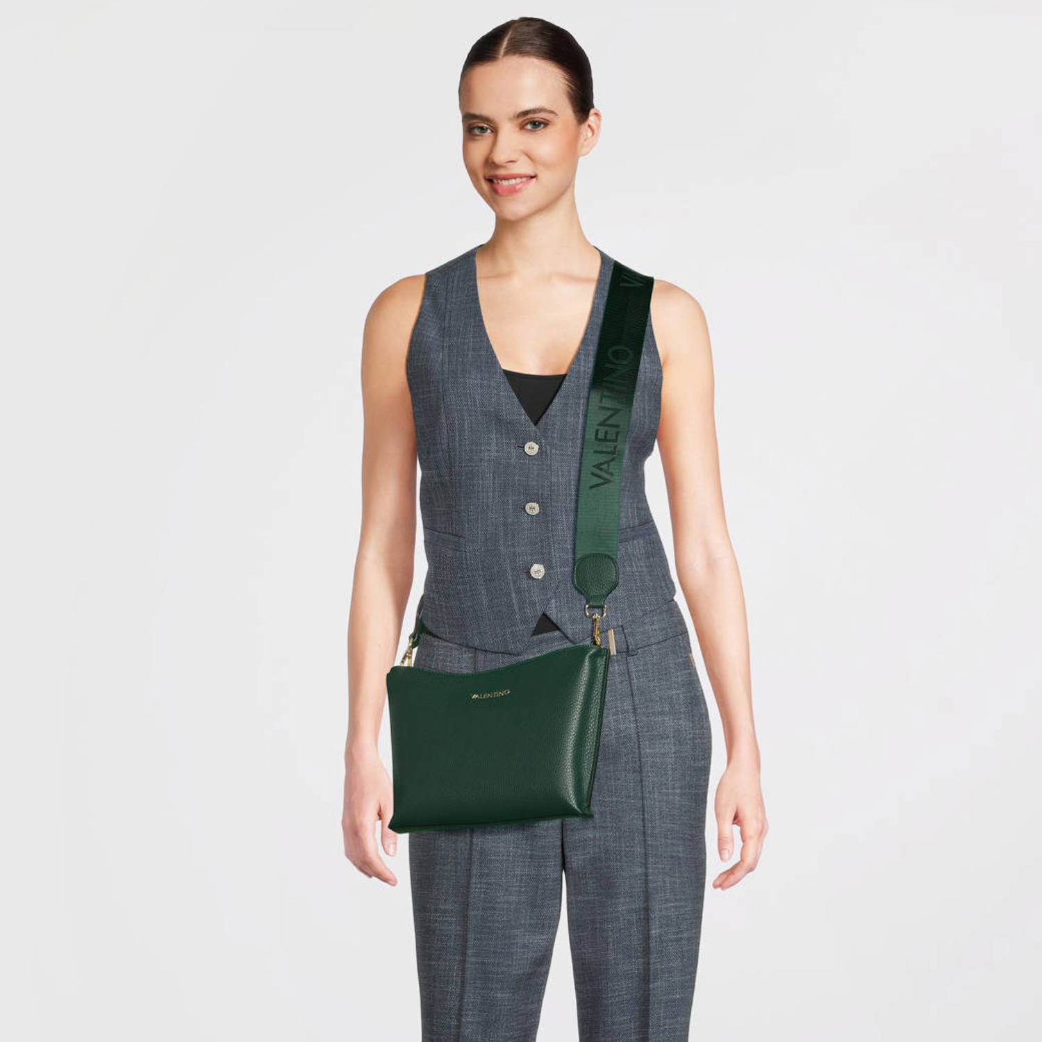 Valentino Bags crossbody tas Fall Re donkergroen
