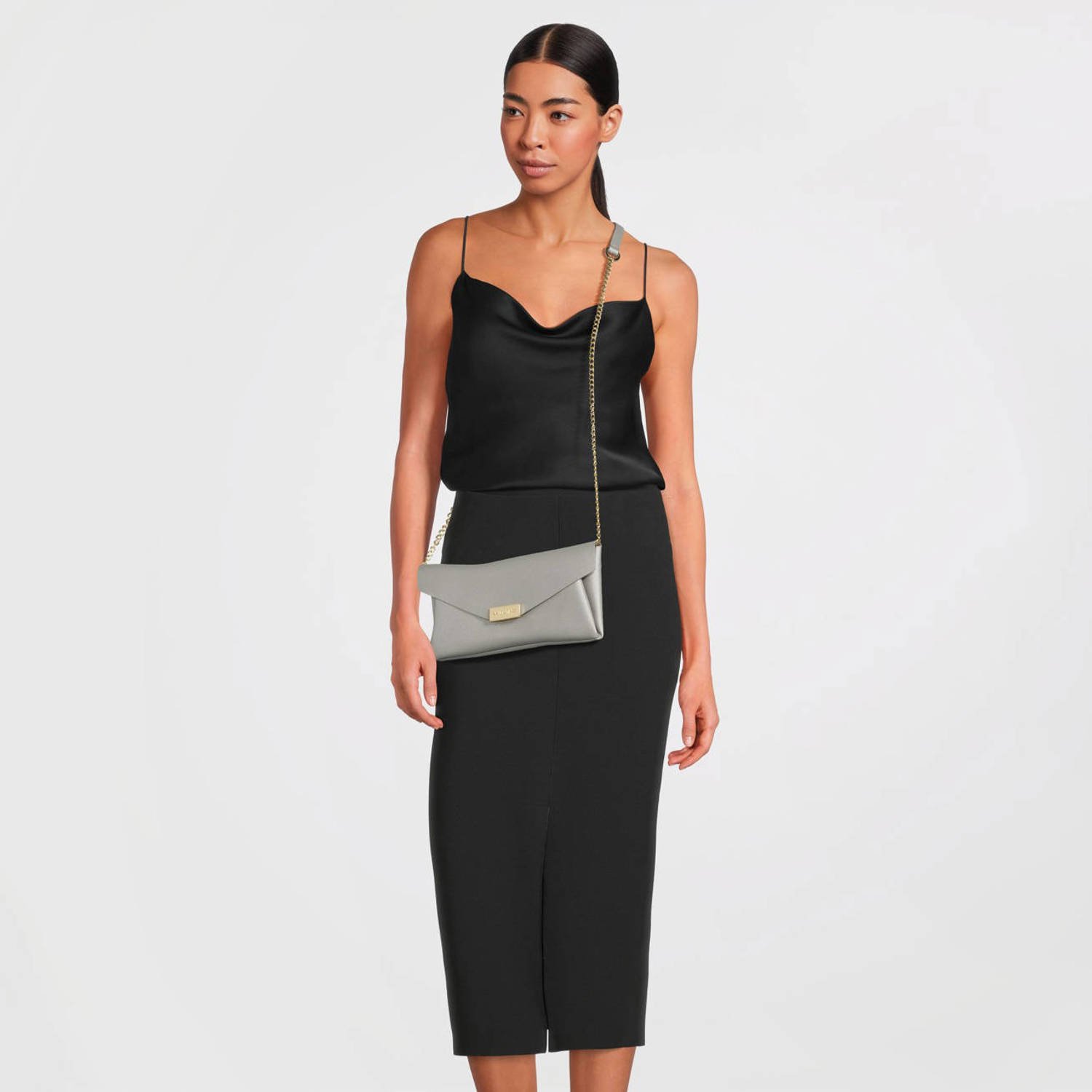 Valentino Bags clutch Arpie zilverkleurig