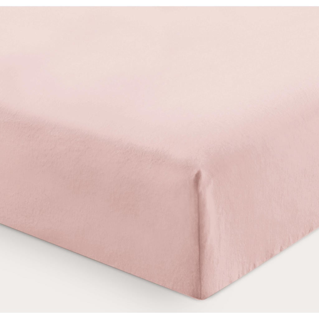 NOUS Kids flanellen kinderhoeslaken 150 x 70 cm roze