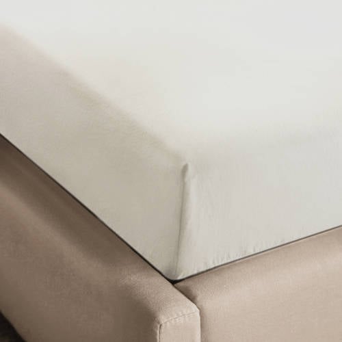 NOUS Living flanellen hoeslaken ecru afbeelding