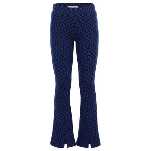 LOOXS little flared casual broek met hartjes donkerblauw afbeelding