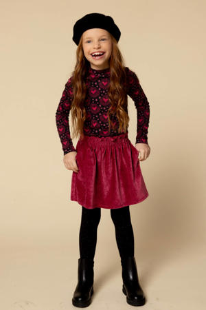 fluwelen korte rok roze
