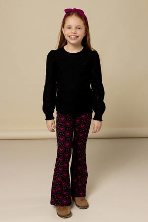 kanten longsleeve zwart