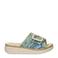 Rieker raffia slippers blauw