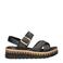 Rieker leren sandalen zwart