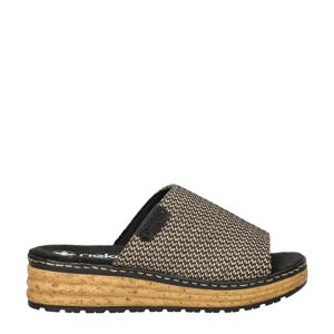   slippers zwart/beige