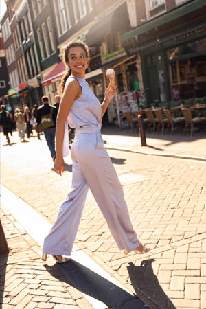 wide leg jumpsuit lichtblauw
