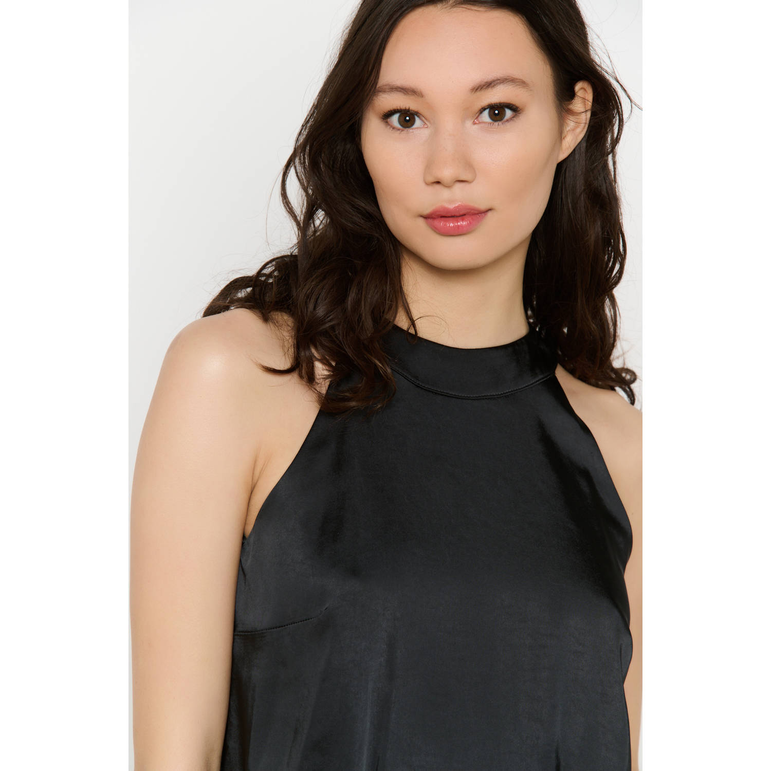 LOLALIZA Romy Monteiro x Wehkamp wide leg jumpsuit zwart