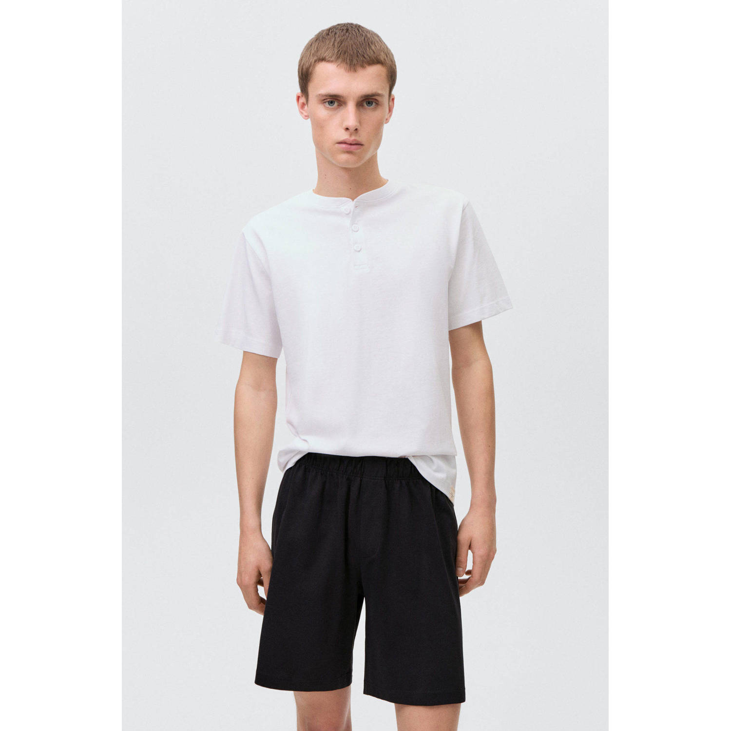 MANGO TEEN shortama wit zwart