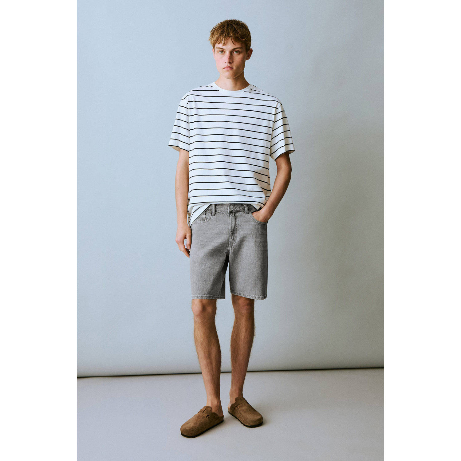 MANGO TEEN denim short grey denim