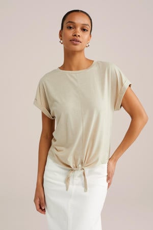 linnen top beige