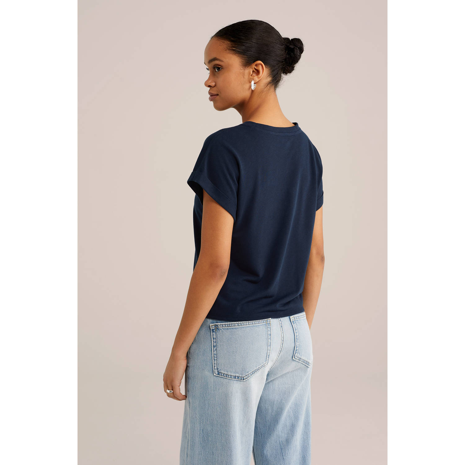 WE Fashion top donkerblauw