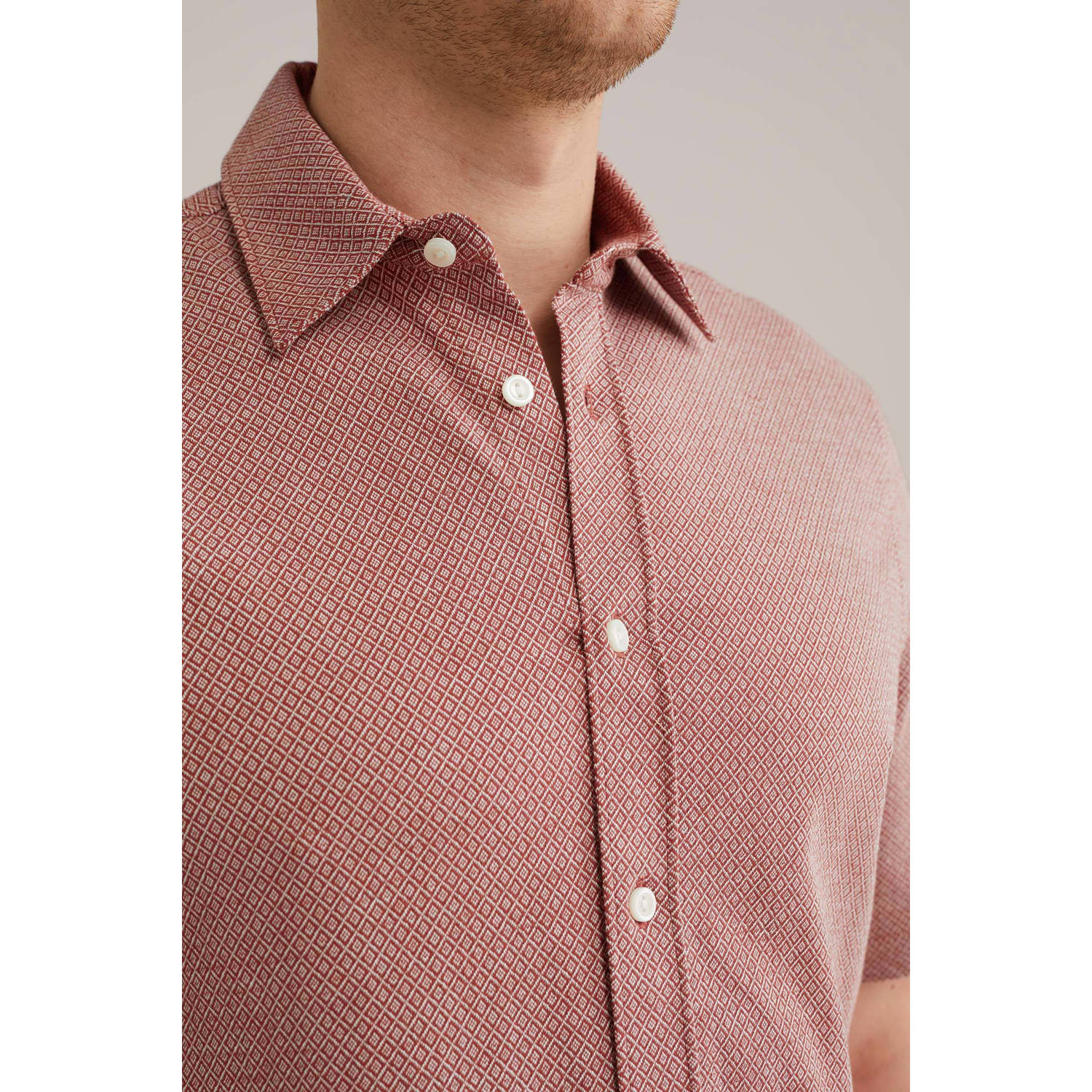 WE Fashion casual overhemd rood