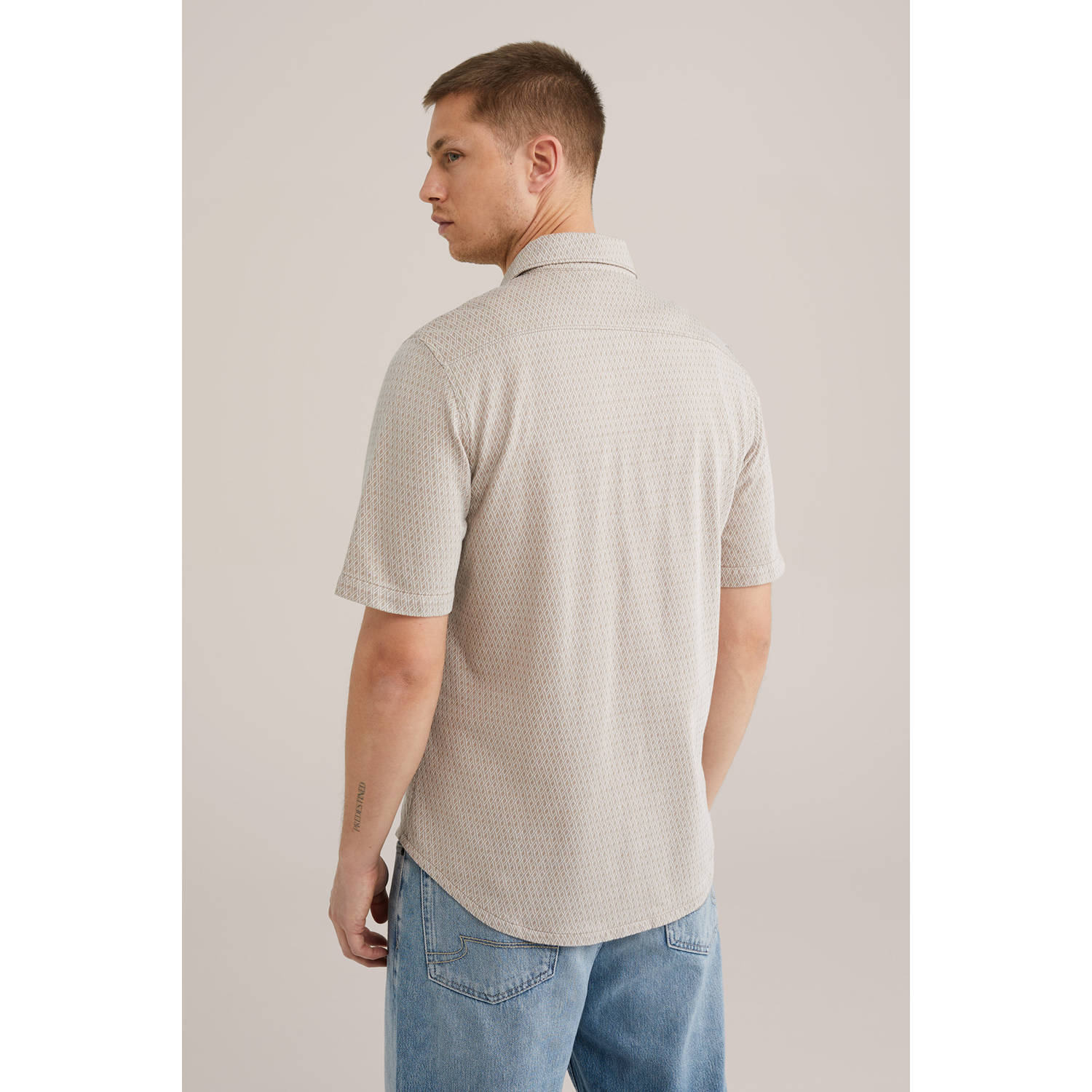 WE Fashion casual overhemd beige