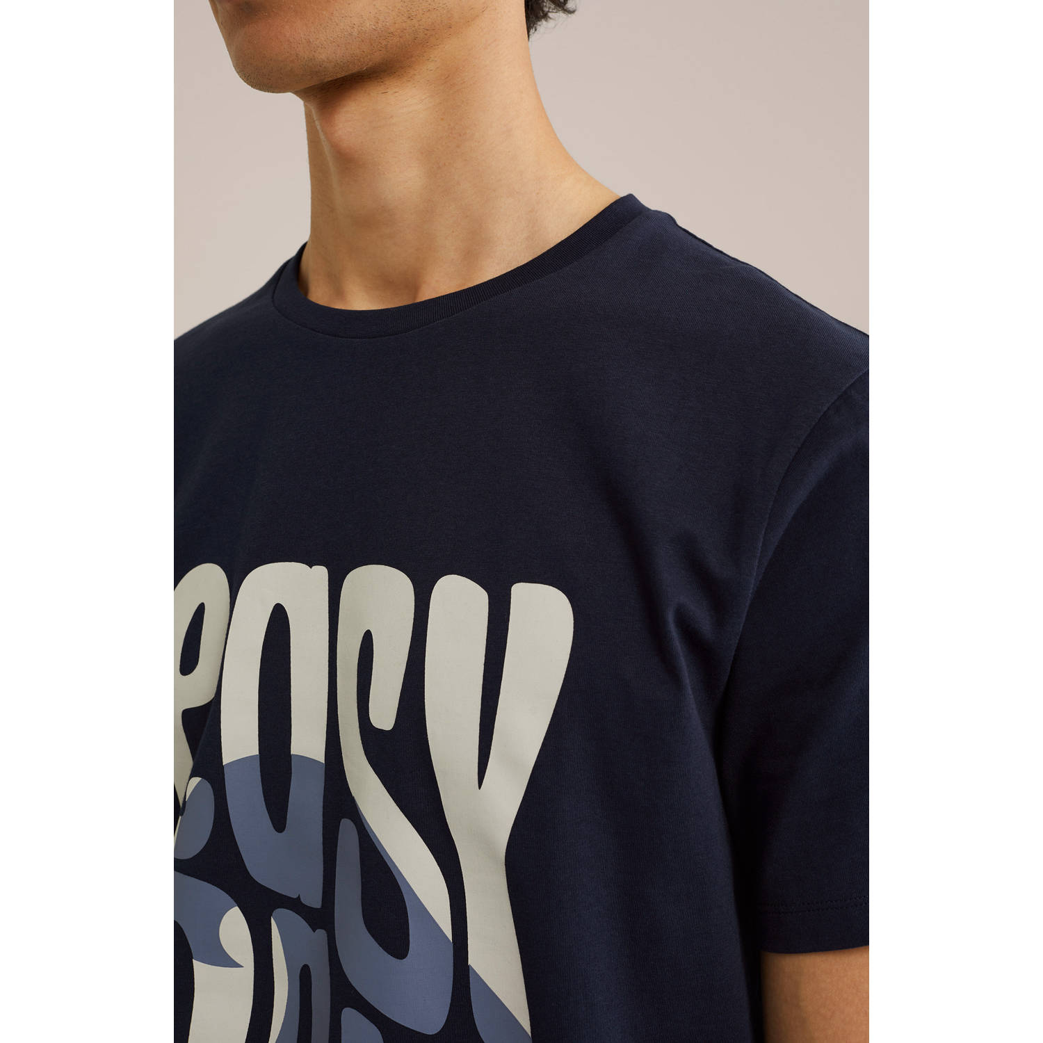 WE Fashion T-shirt donkerblauw