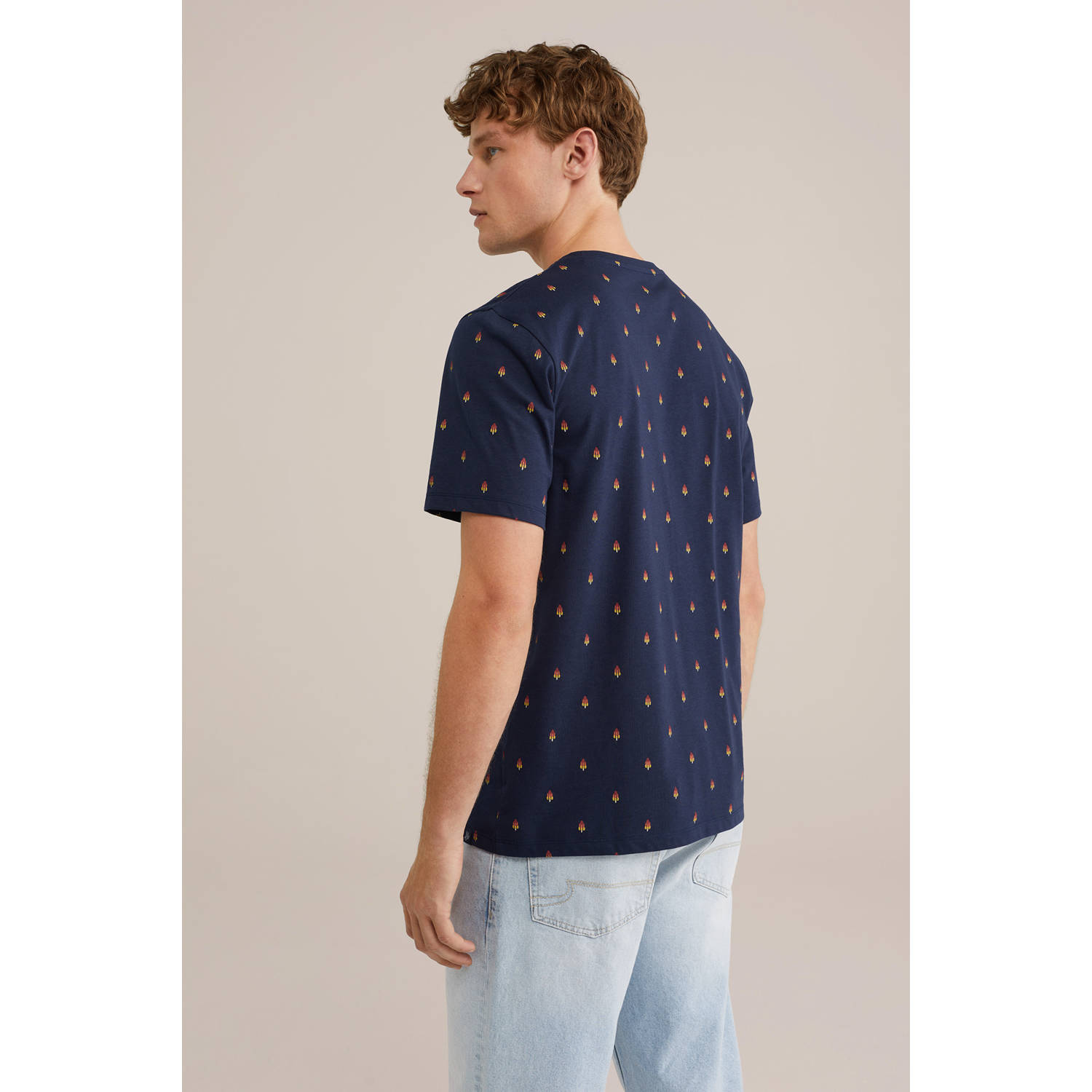 WE Fashion T-shirt donkerblauw