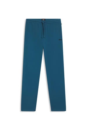 loungebroek met wafelstructuur blauw
