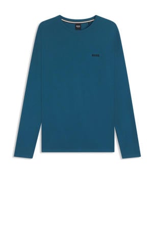 loungetop met wafelstructuur blauw