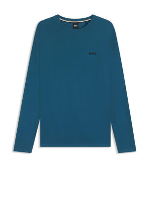loungetop met wafelstructuur blauw