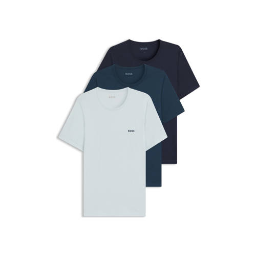 BOSS ondershirt (set van 3) wit/donkerblauw/blauw afbeelding