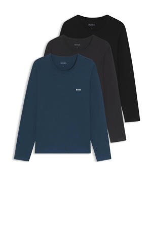 ondershirt (set van 3) donkerblauw/grijs/zwart