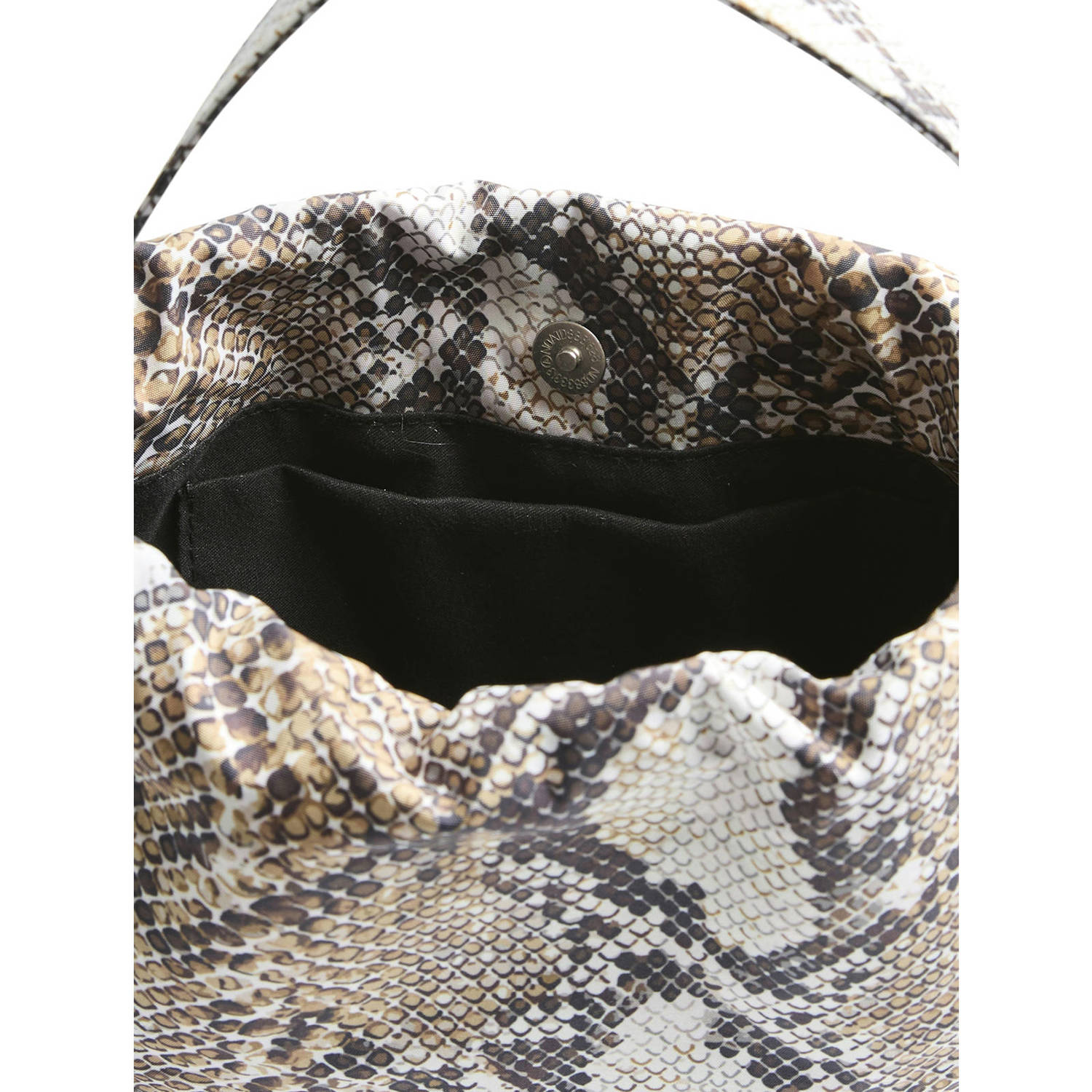 PIECES crossbody tas PCBALLOON met slangenprint beige