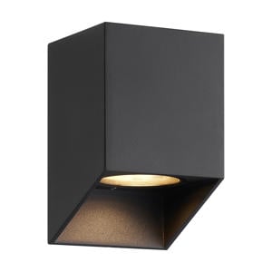 wandlamp buiten Nico - vierkant - zwart