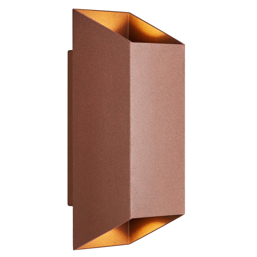 Nordlux wandlamp buiten Nico - rechthoek - bruin