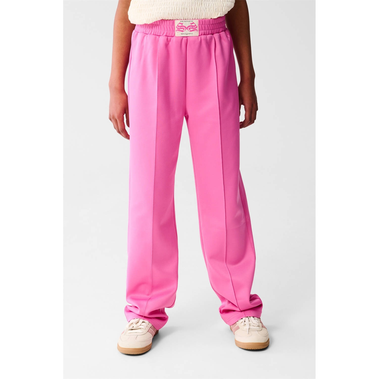 Shoeby wide leg casual broek roze