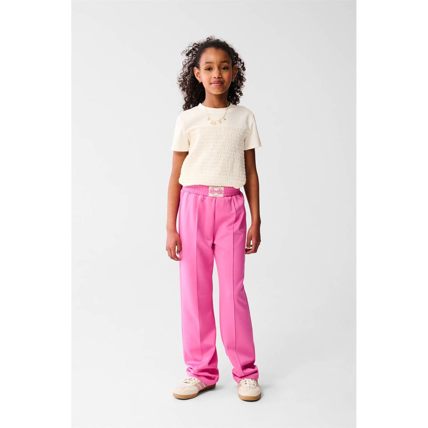 Shoeby wide leg casual broek roze