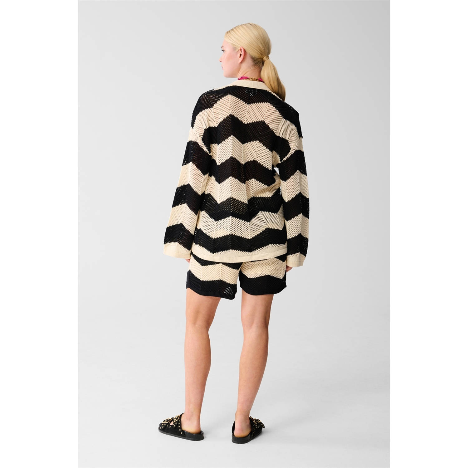 Shoeby blouse zwart gebreid