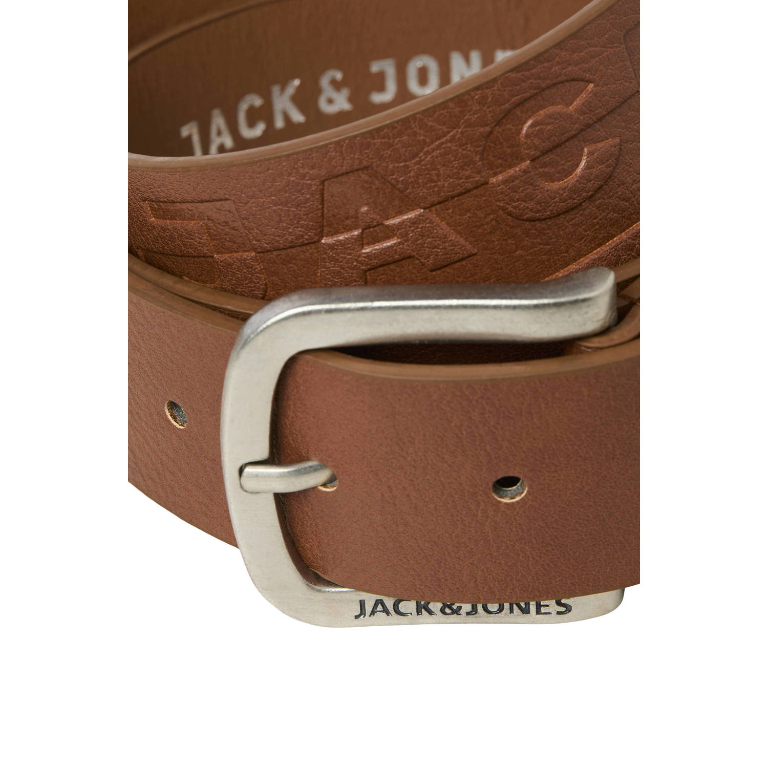 JACK & JONES leren riem JACHARRY cognac