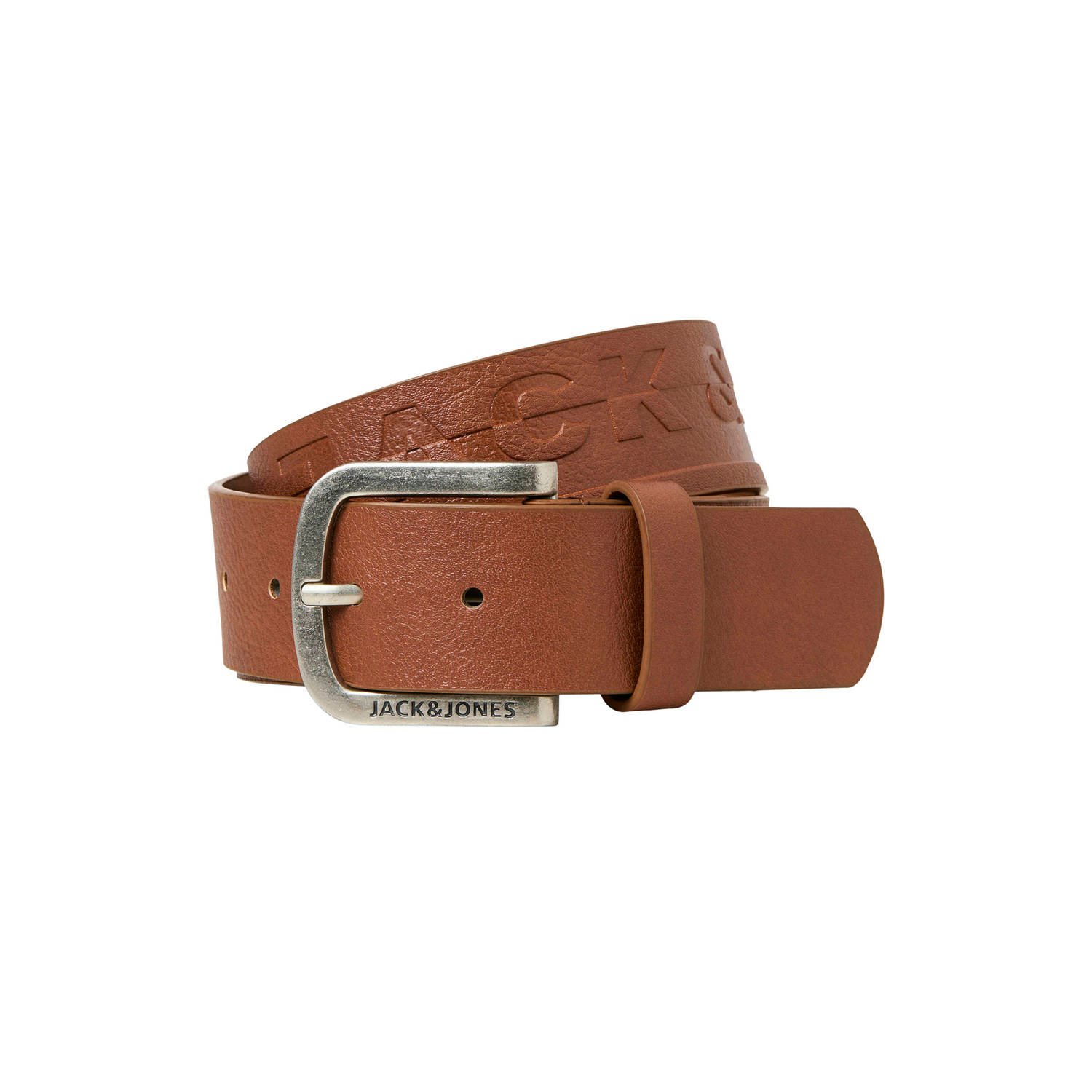 JACK & JONES leren riem JACHARRY cognac