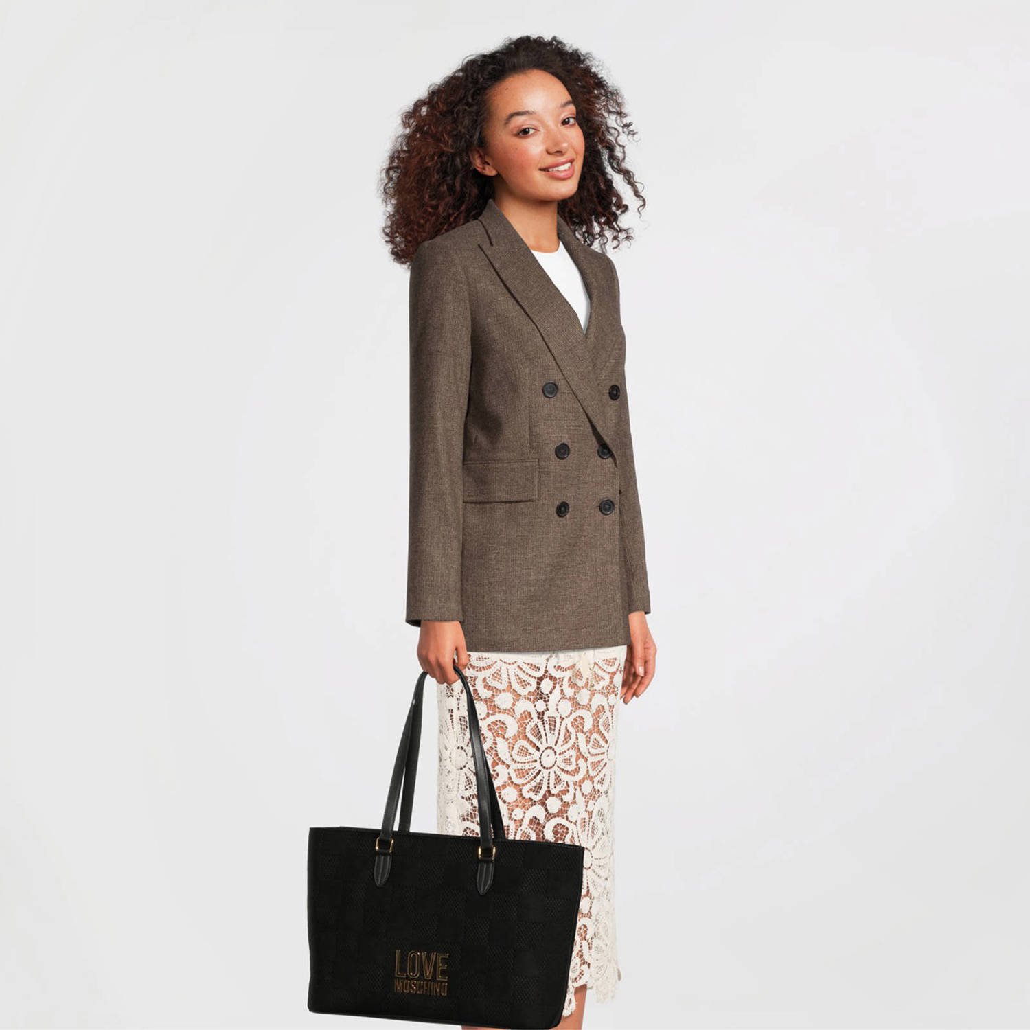 Love Moschino shopper Patchy zwart