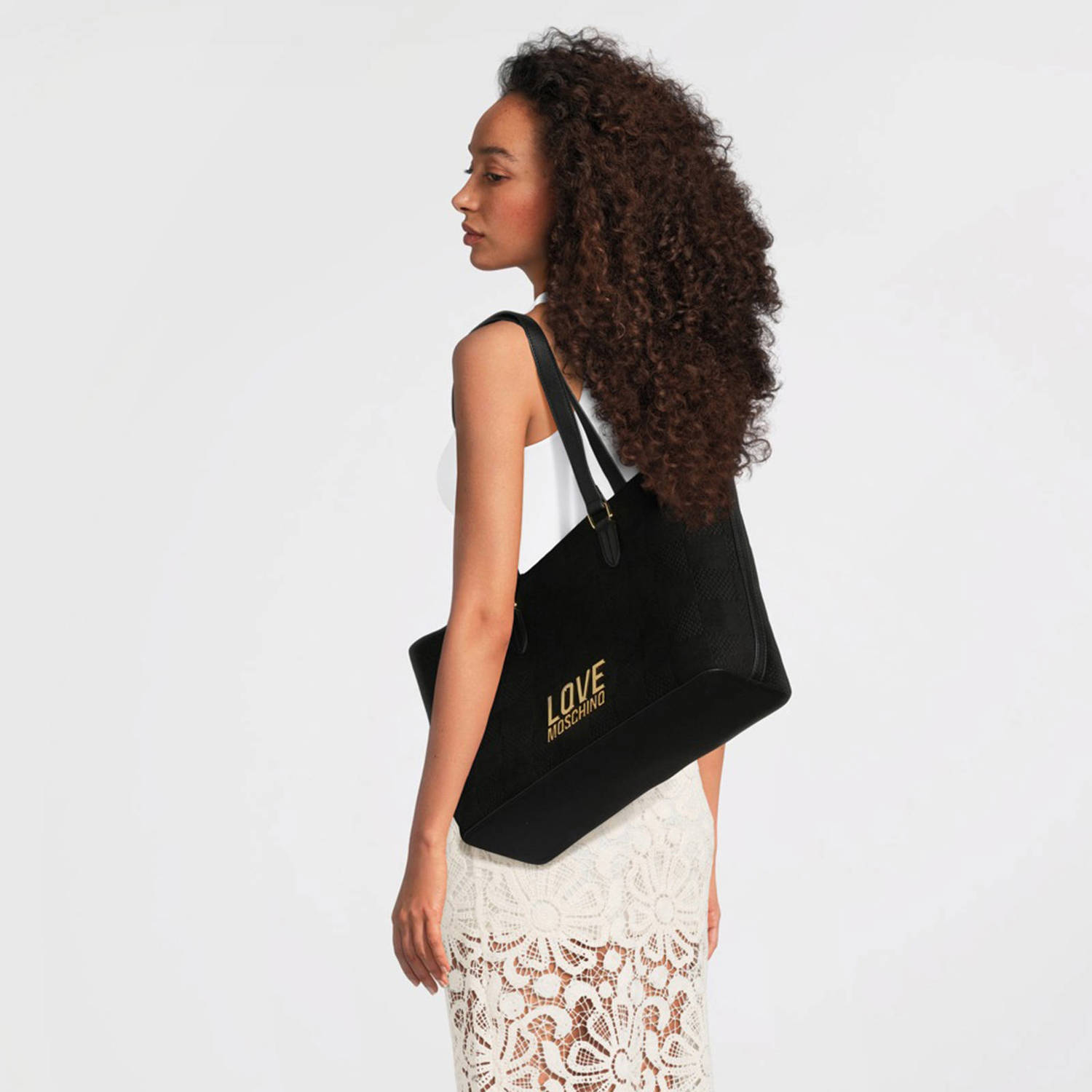 Love Moschino shopper Patchy zwart
