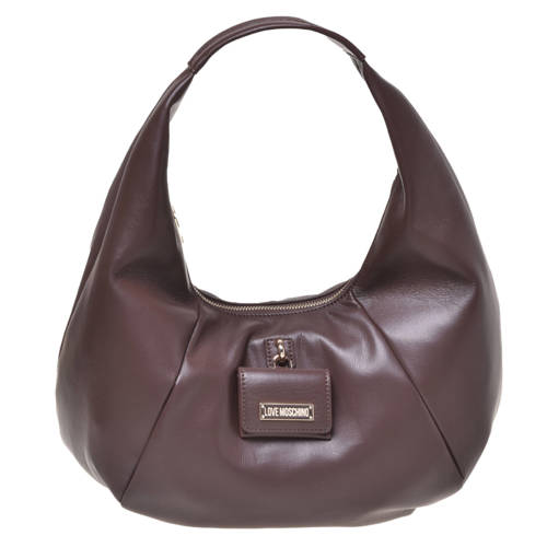 Love Moschino schoudertas Mini Lock donkerbruin afbeelding