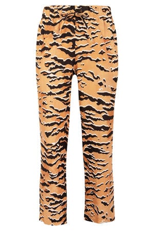 linnen straight regular waist casual broek beige