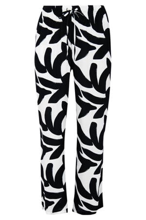 straight regular waist casual broek zwart