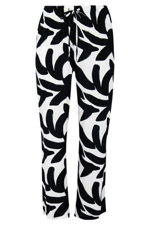 straight regular waist casual broek zwart