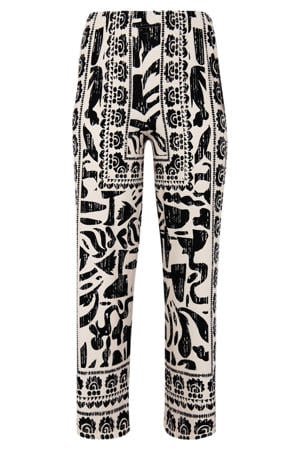 straight regular waist broek zwart