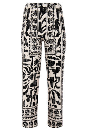 straight regular waist broek zwart