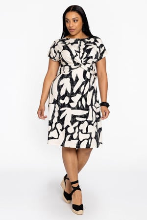 gebloemde jurk Plus Size - ecru
