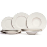 thumbnail: Villeroy & Boch Serviesset Manufacture Rock - Wit 12-delig / 4 personen - 4 dinerborden, 4 ontbijtborden & 4 pastaborden
