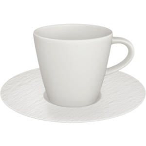 Manufacture Rock Koffiekop en -schotel Wit