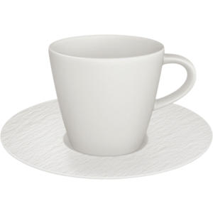 Manufacture Rock Koffiekop en -schotel Wit