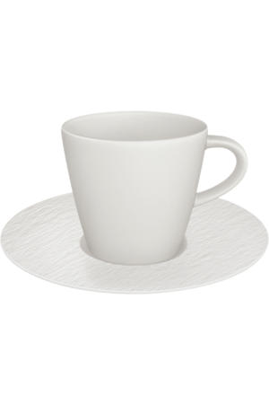 Manufacture Rock Koffiekop en -schotel Wit